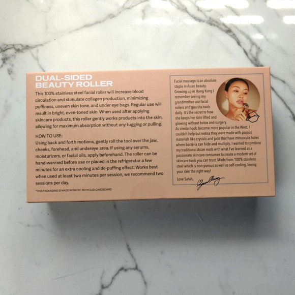 SACHEU BEAUTY Dual -Sided Beauty Roller & Travel Pouch - Picture 2 of 3